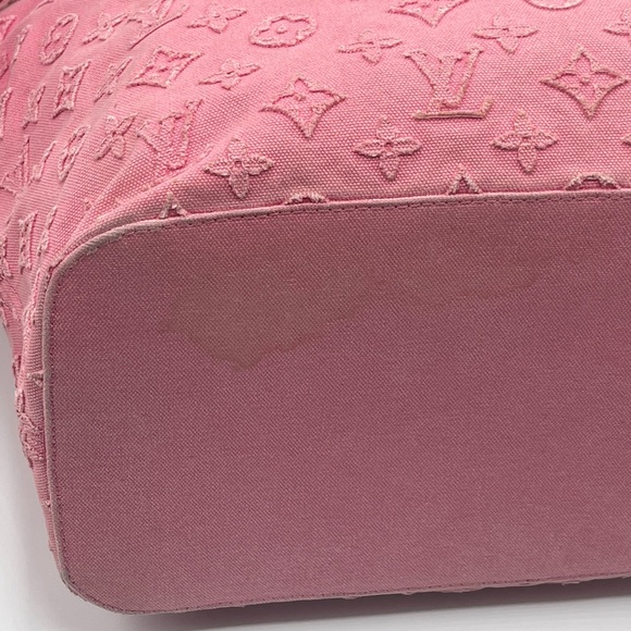 Louis Vuitton Neverfull Denim Stone Rose Appliqué - Picture 6 of 16